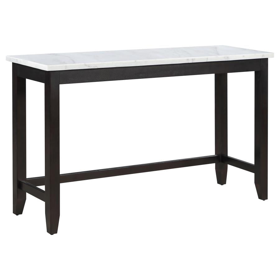 Mesa alta TOBY con mármol, Blanco