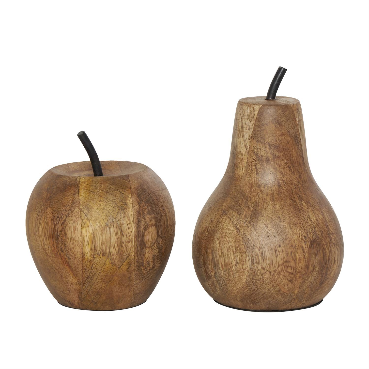 WD PEAR & APPLE DECOR S/2 8", 6"H