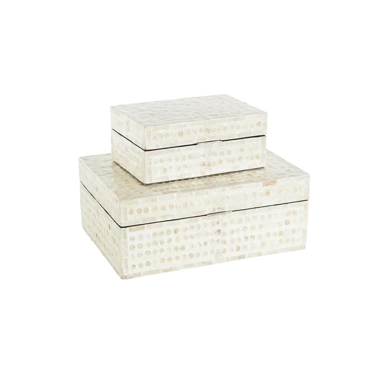 Caja Concha Nacar Crema