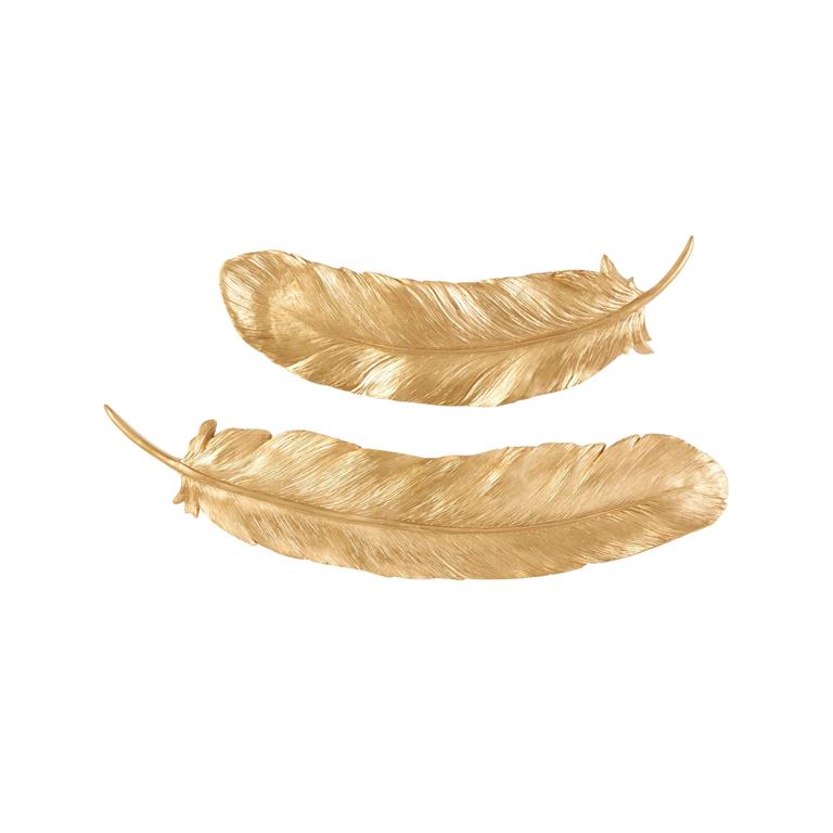 PR FEATHER WALL DECOR S/2 30", 23"W