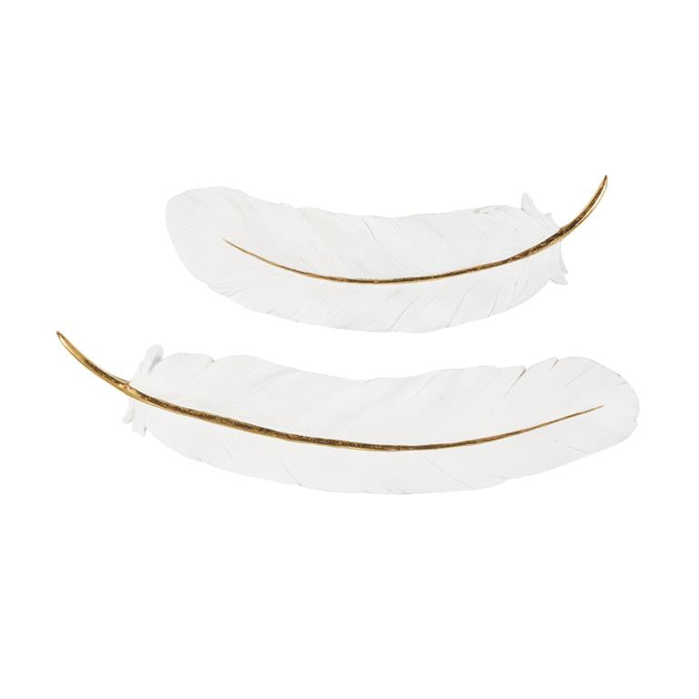 PR FEATHER WALL DECOR S/2 30", 23"W
