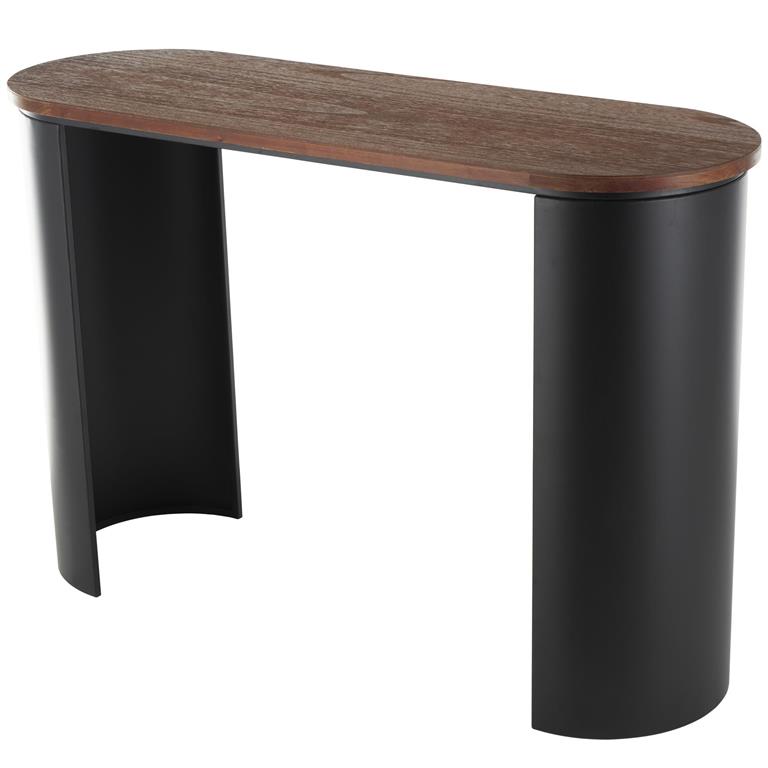 Black Metal Curved Support Console