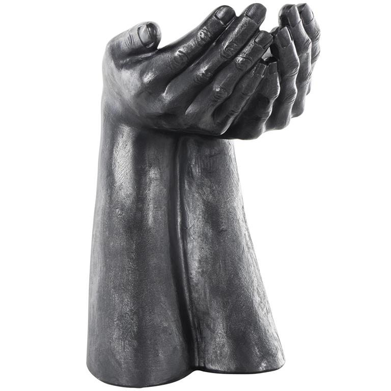 Black Polystone Open Sculpture