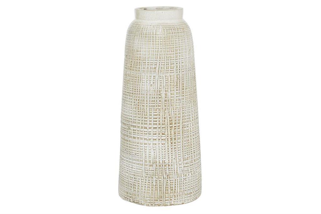Jarron Terracota 8"W, 17"H Beige
