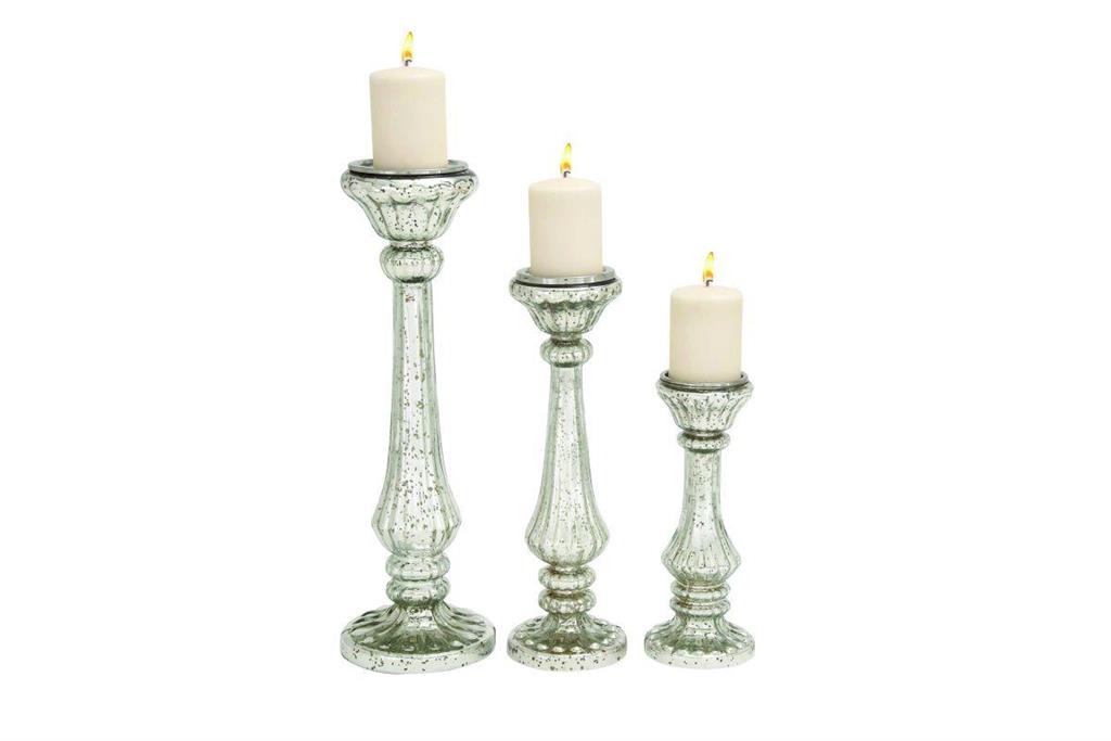 GLASS CNDL HLDR S/3 21, 17, 12H