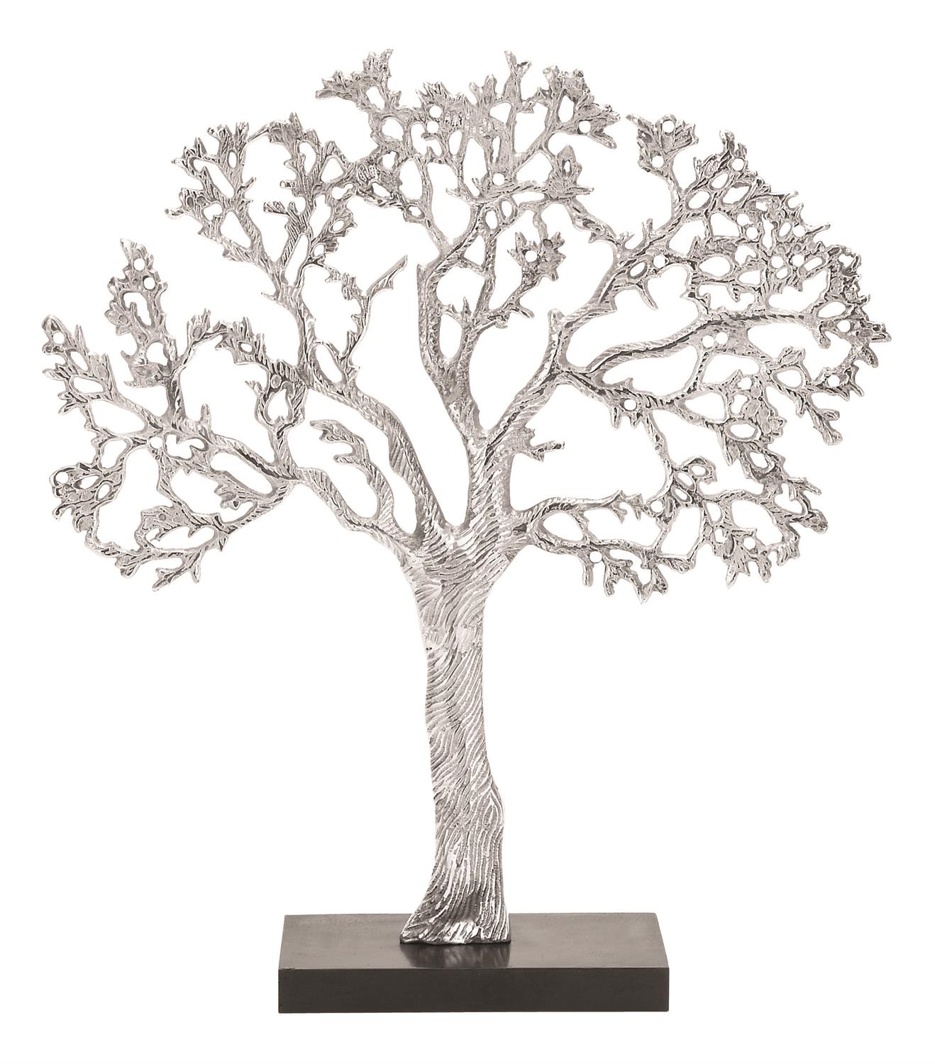 Silver Aluminum Metal Tree Sculpture