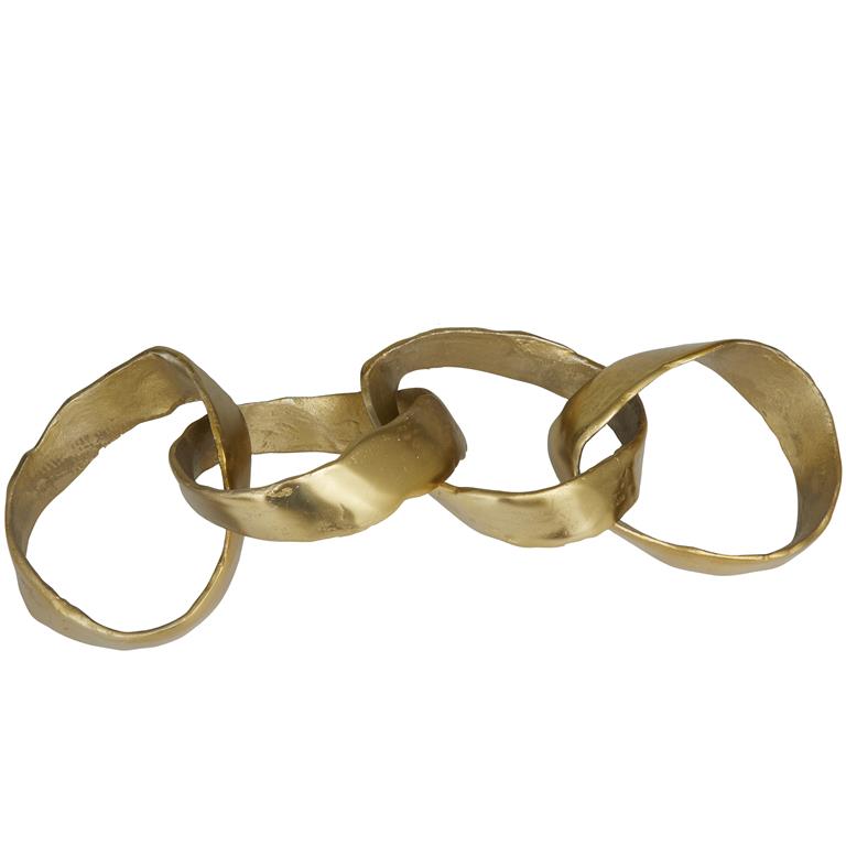 The Novogratz Gold Aluminum Metal Chain Sculpture