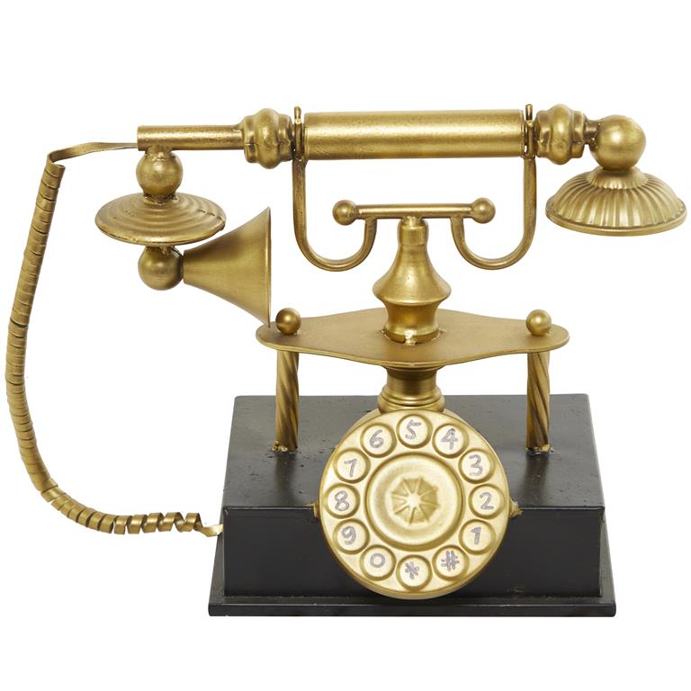 MTL OLD TELEPHONE 14"W, 10"H