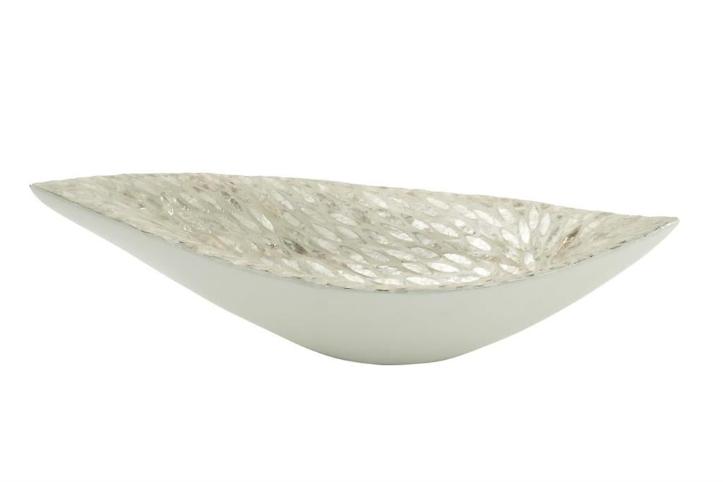 Bowl Concha Nacar 22"W, 10"H Blanco