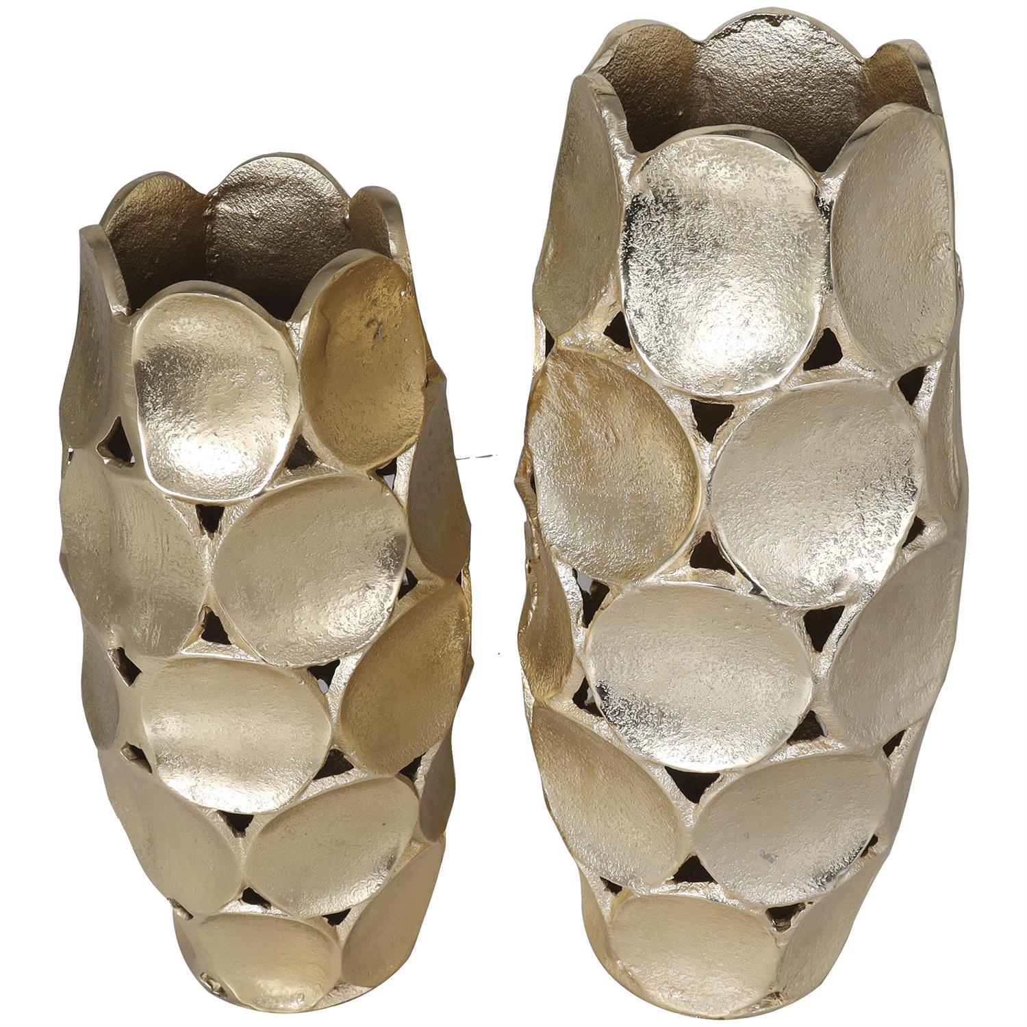 ALUM VASE S/2 13", 11"H