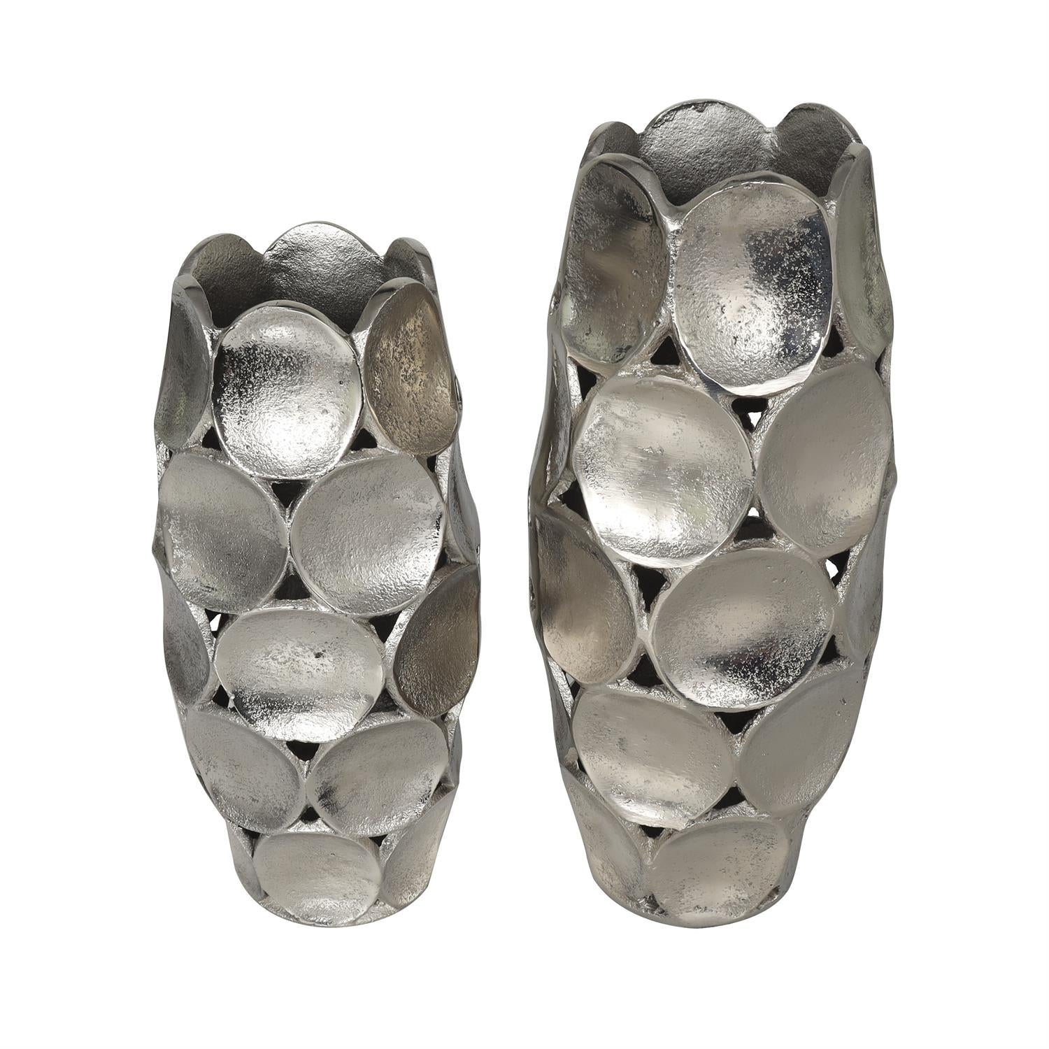 ALUM VASE S/2 13", 11"H