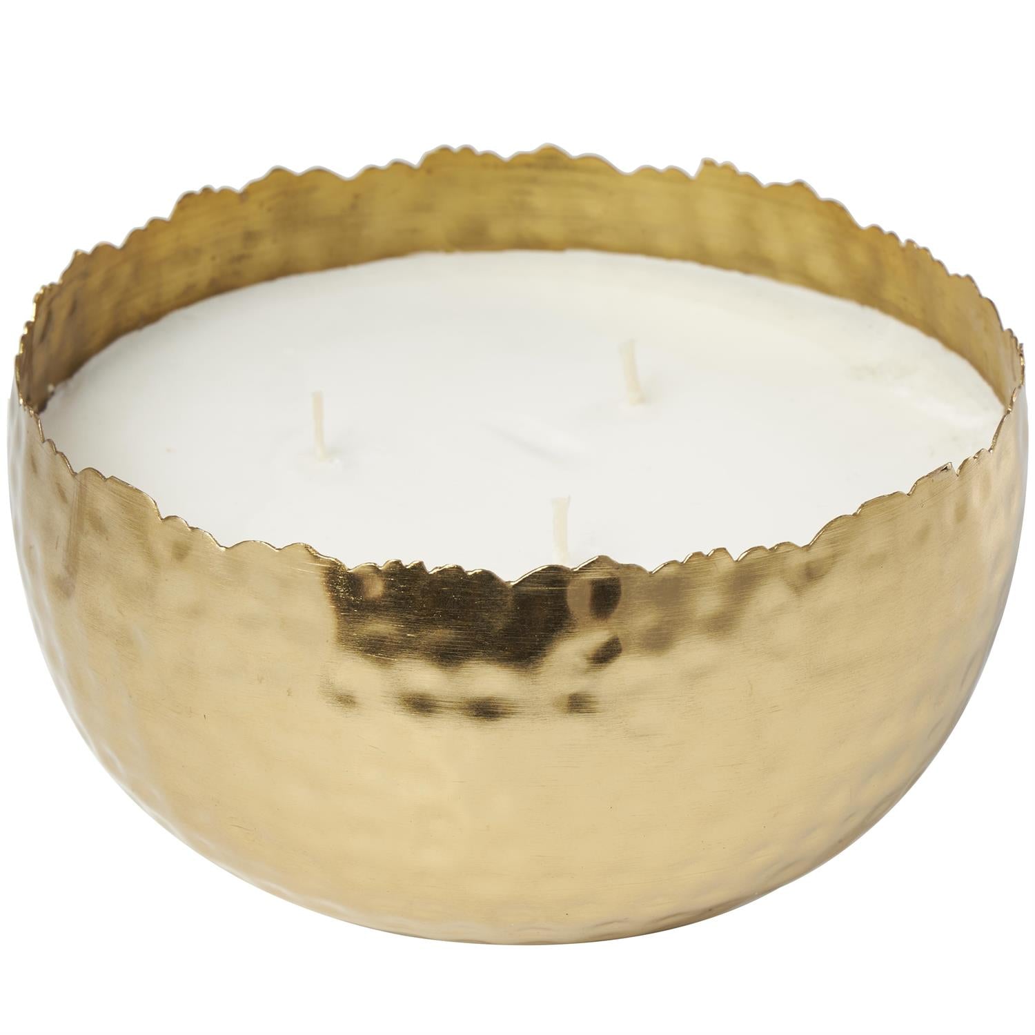 Vela 30 Oz 3 Pavilos Gold Mtl Egyptian Mint 7" x 4" Martillado