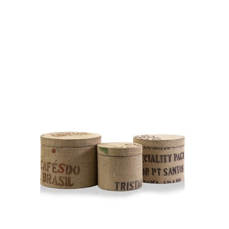 CAJAS YUTE REDONDAS 3PZAS