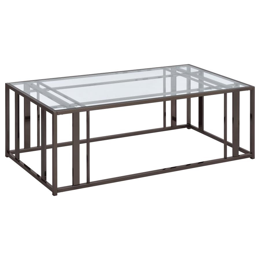 Mesa de centro ADRI 138x60cm, Níquel