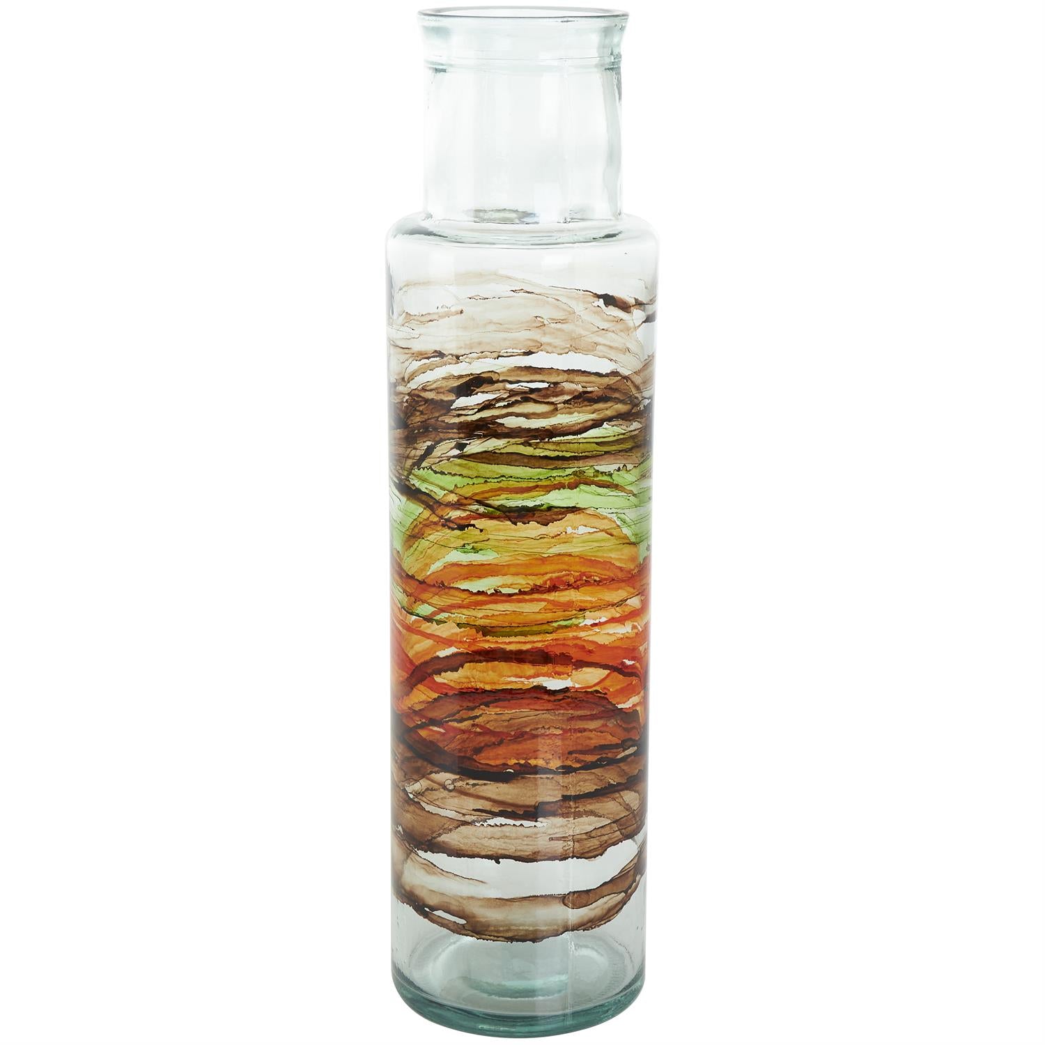 GLASS VASE 6"W, 22"H
