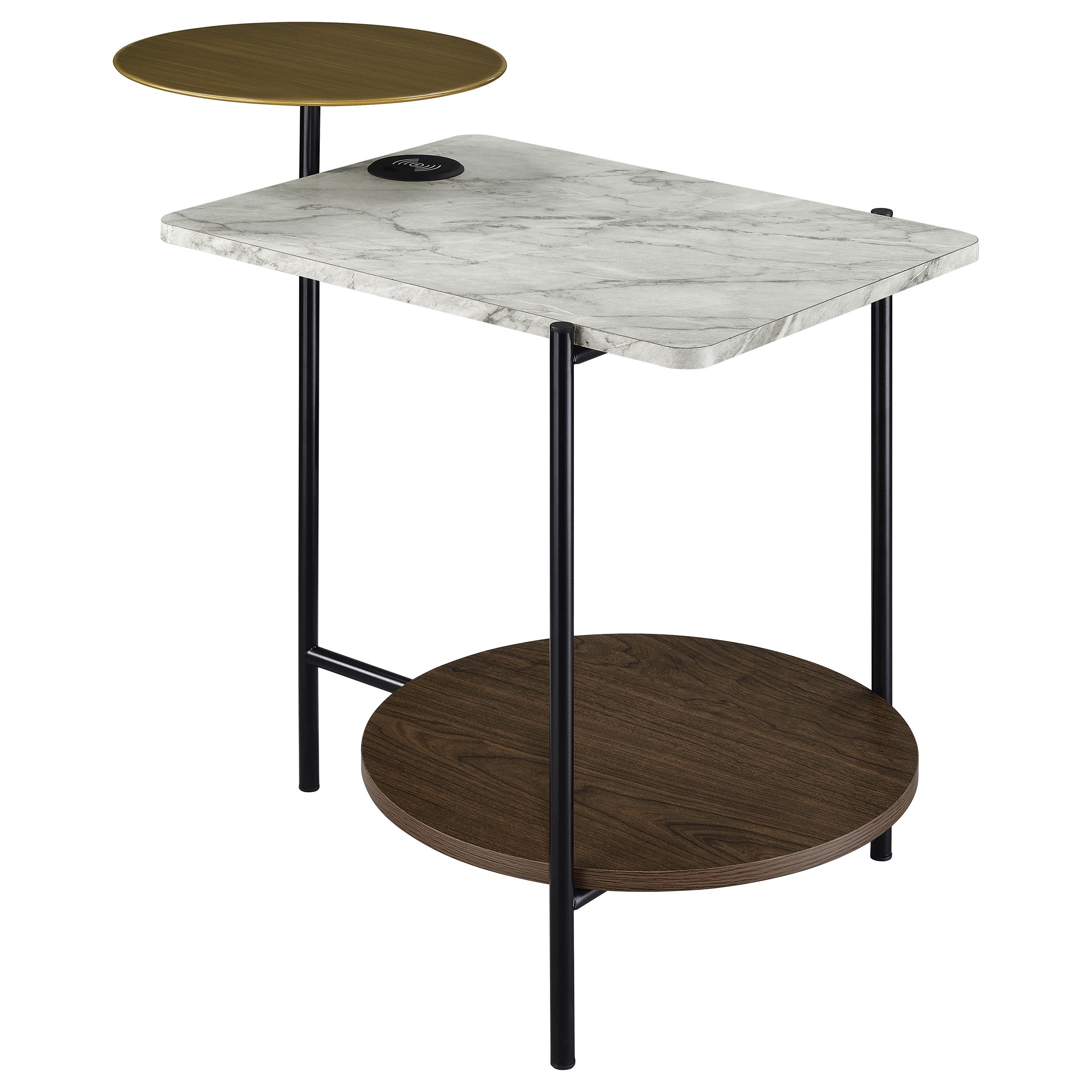 Mesa lateral OTTILLIE, con cargador wireless