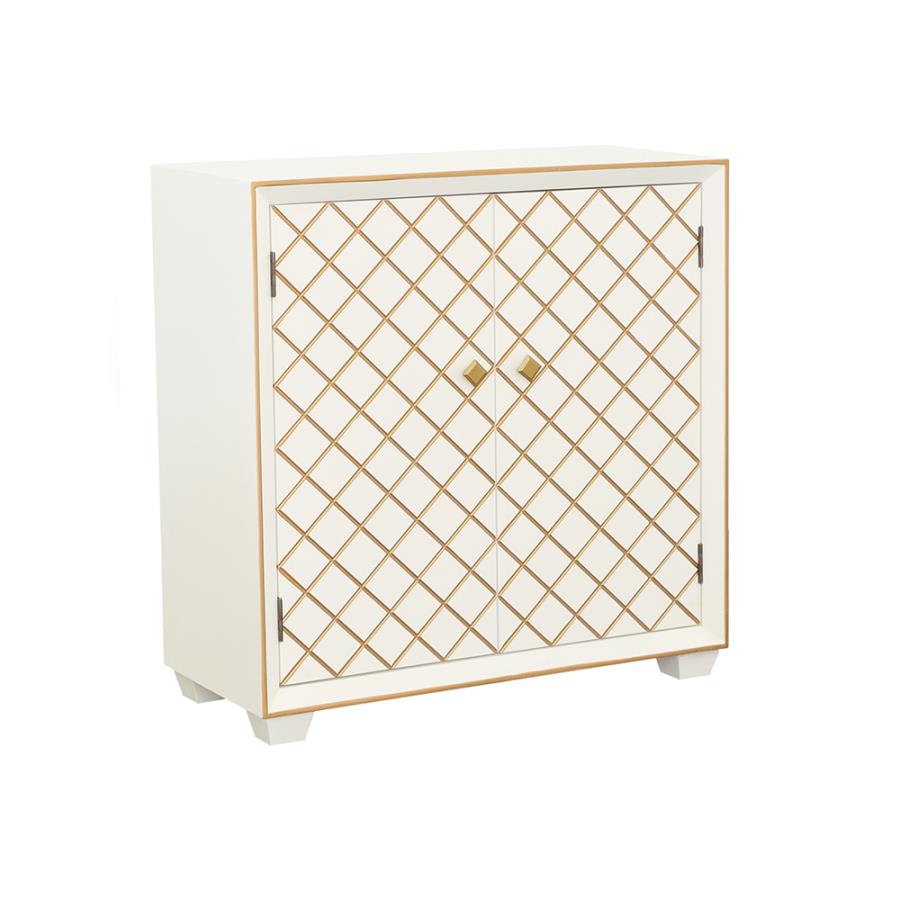 Gabinete BELINDA, blanco y dorado