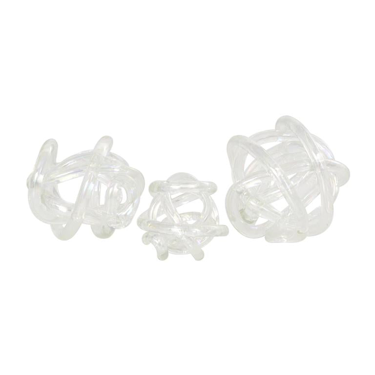 GLASS ORBS S/3 5, 4, 4W