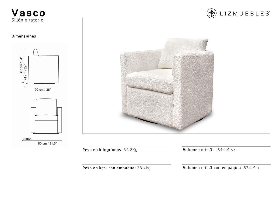 Sillón individual VASCO Lyra Charcoal