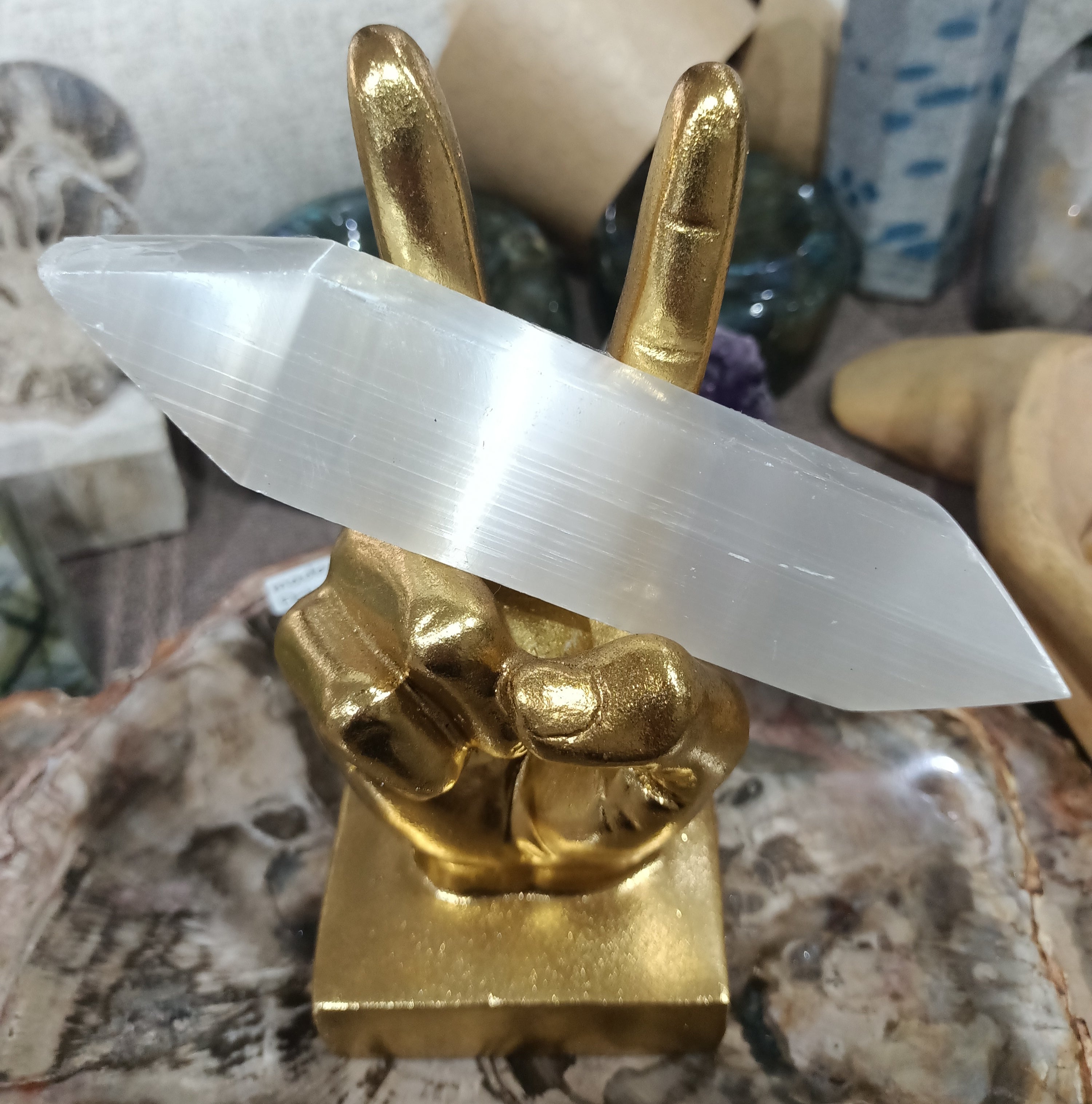 Selenita, Placa de doble punta