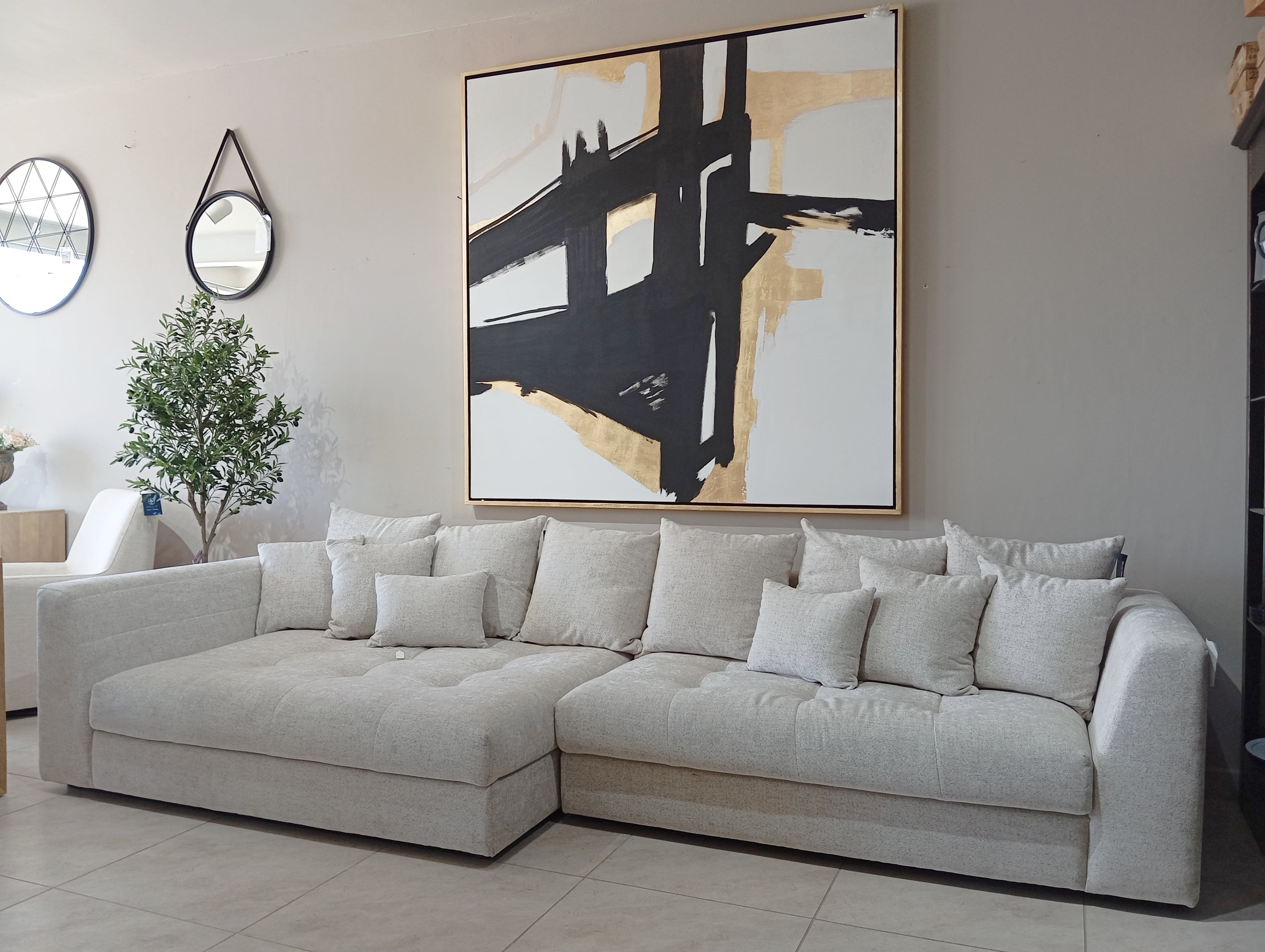Sala Seccional SAUDI 2 pzs Chaise Izquierdo Edgemere oyster