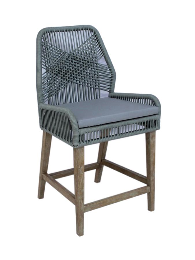 Banco NAKIA 24" tejido, gris
