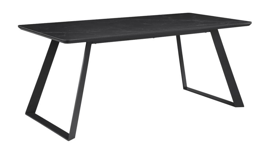 Mesa de comedor SMITH 1.80 x .90 m Cerámica, negro