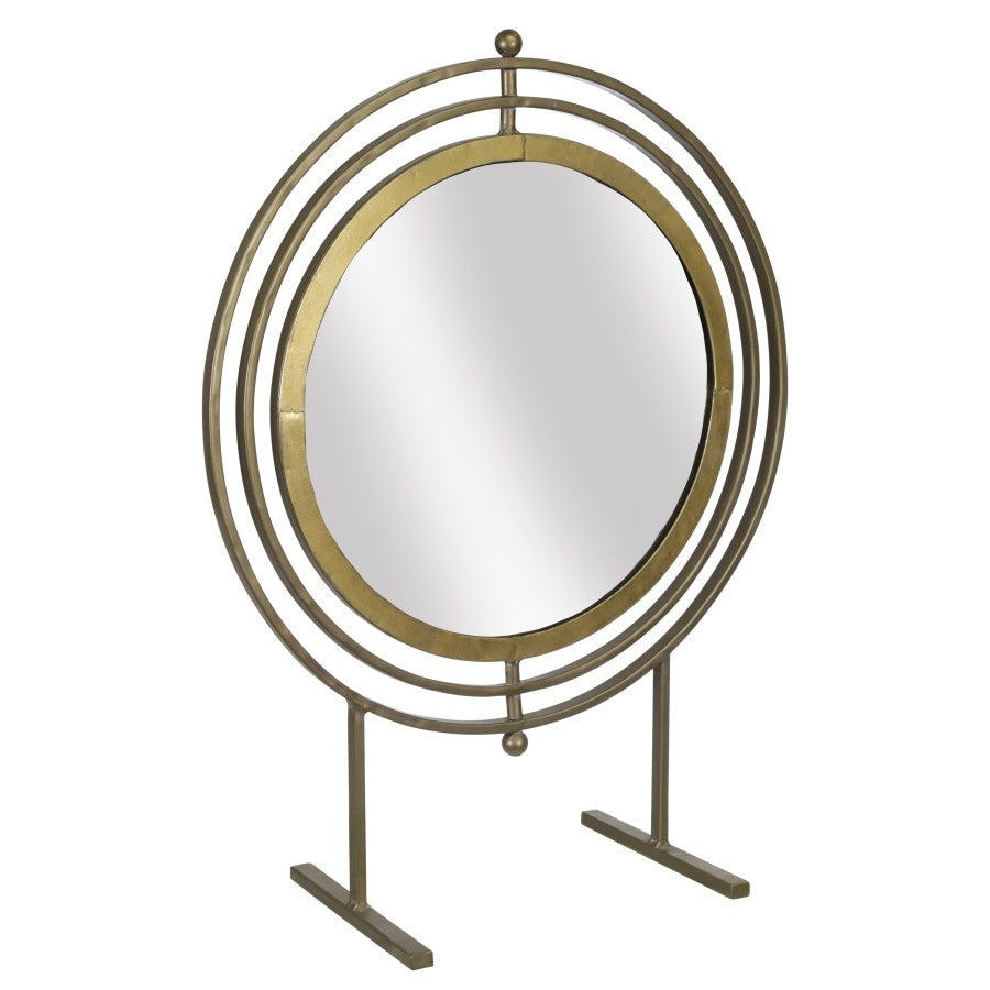 Espejo de mesa metálico 21.25” Dorado SWIVEL