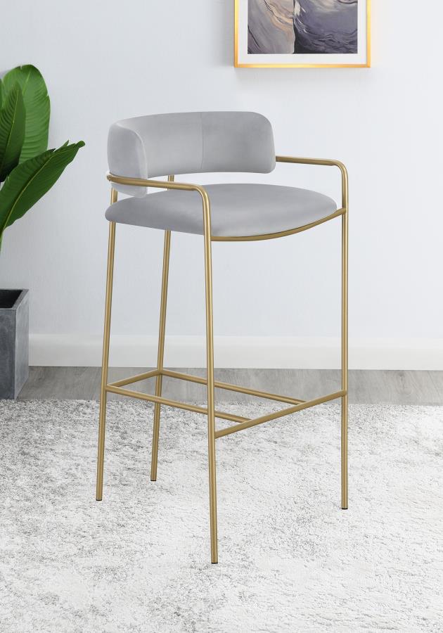 Banco COMSTOCK 29”, Grey & gold