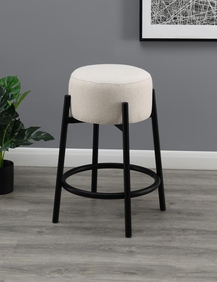 Banco LEONARD 25", blanco y negro