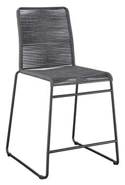 Banco JEROME 24” tejido, Gris