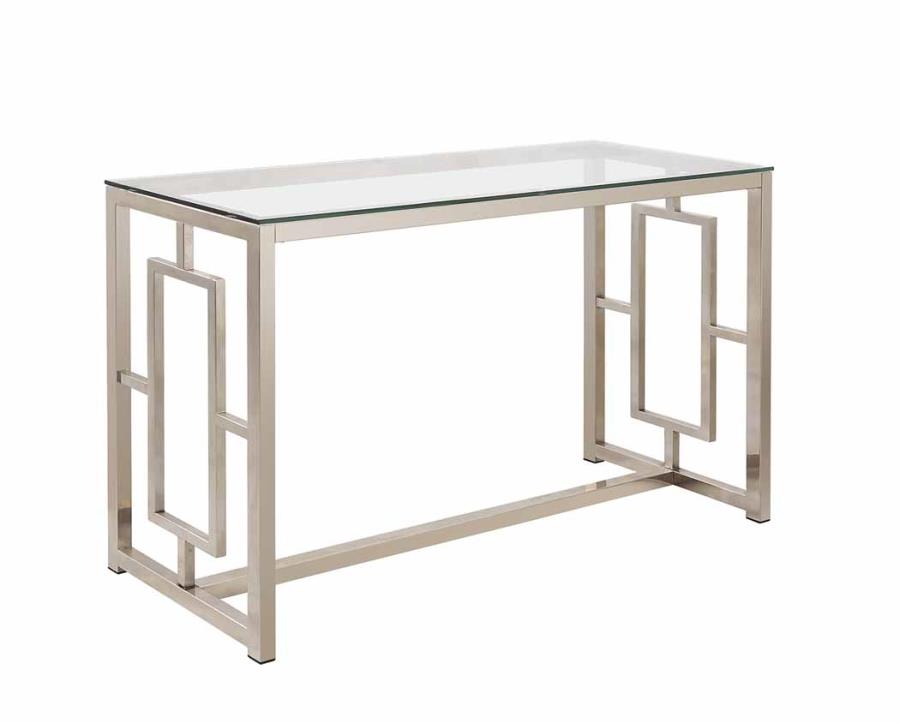 Mesa consola MERCED níquel, plateado