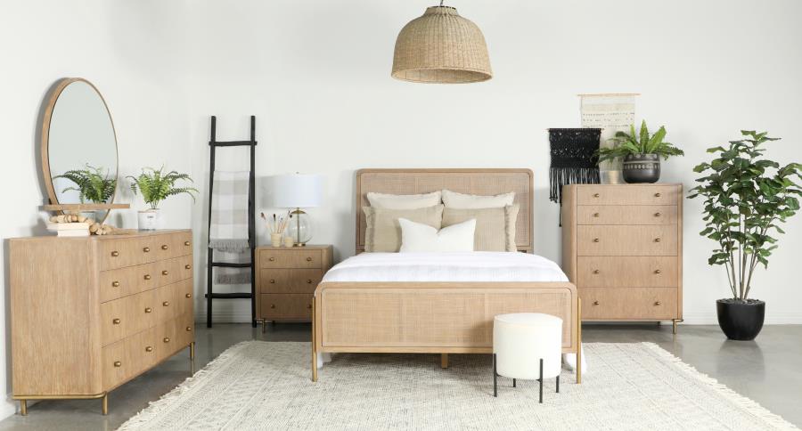 Cama ARINI con madera y tejido Queen (US)