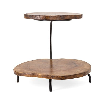 Preston Two Tier Teak Wood Tray