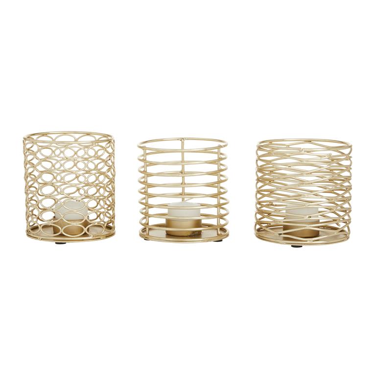 PORTA TEA LIGHT GOLD C/U