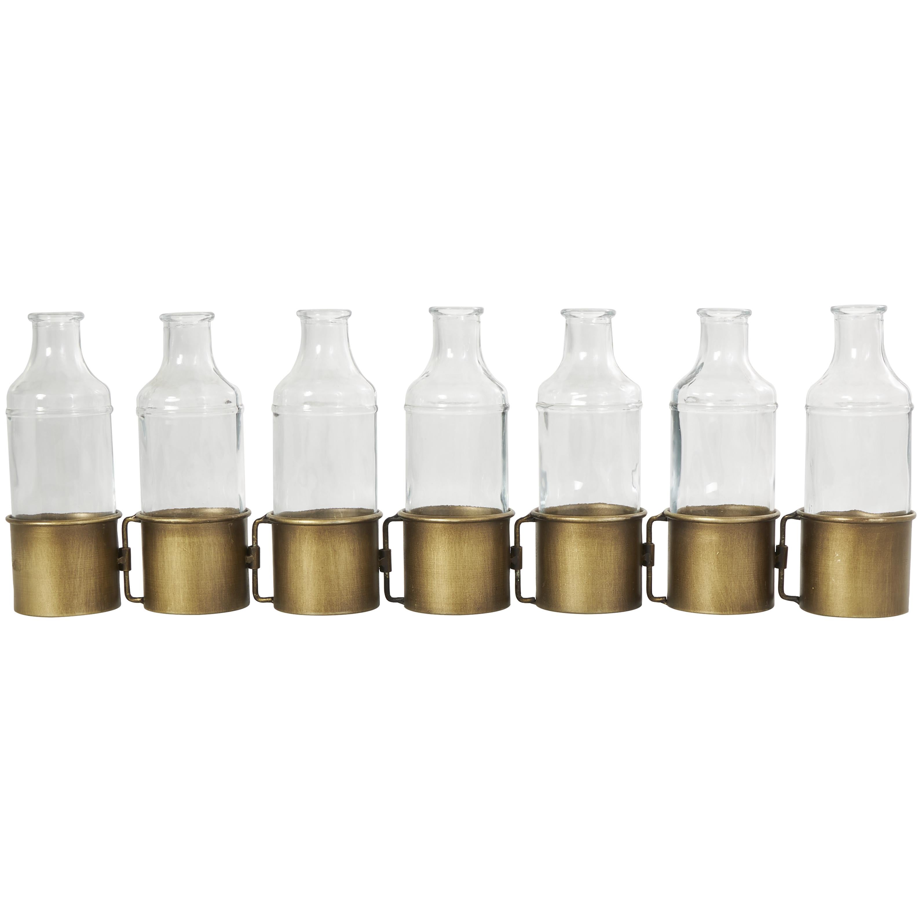 MTL GLSS VASE 22"W, 8"H