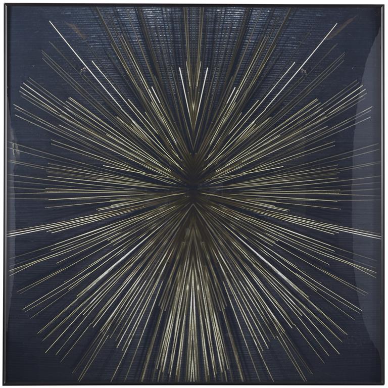 Dark Blue Porcelain Starburst 40" x 40" Wall Decor