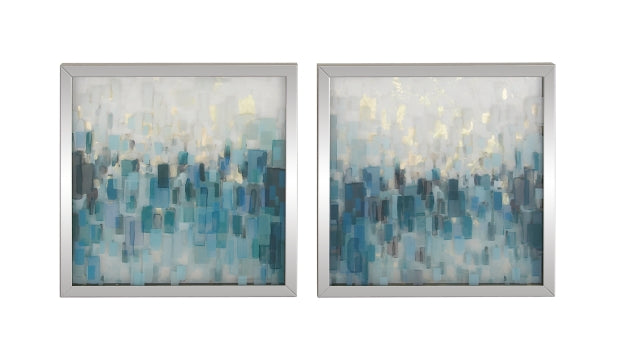 FRAMED ART S/2 19"W,19"H