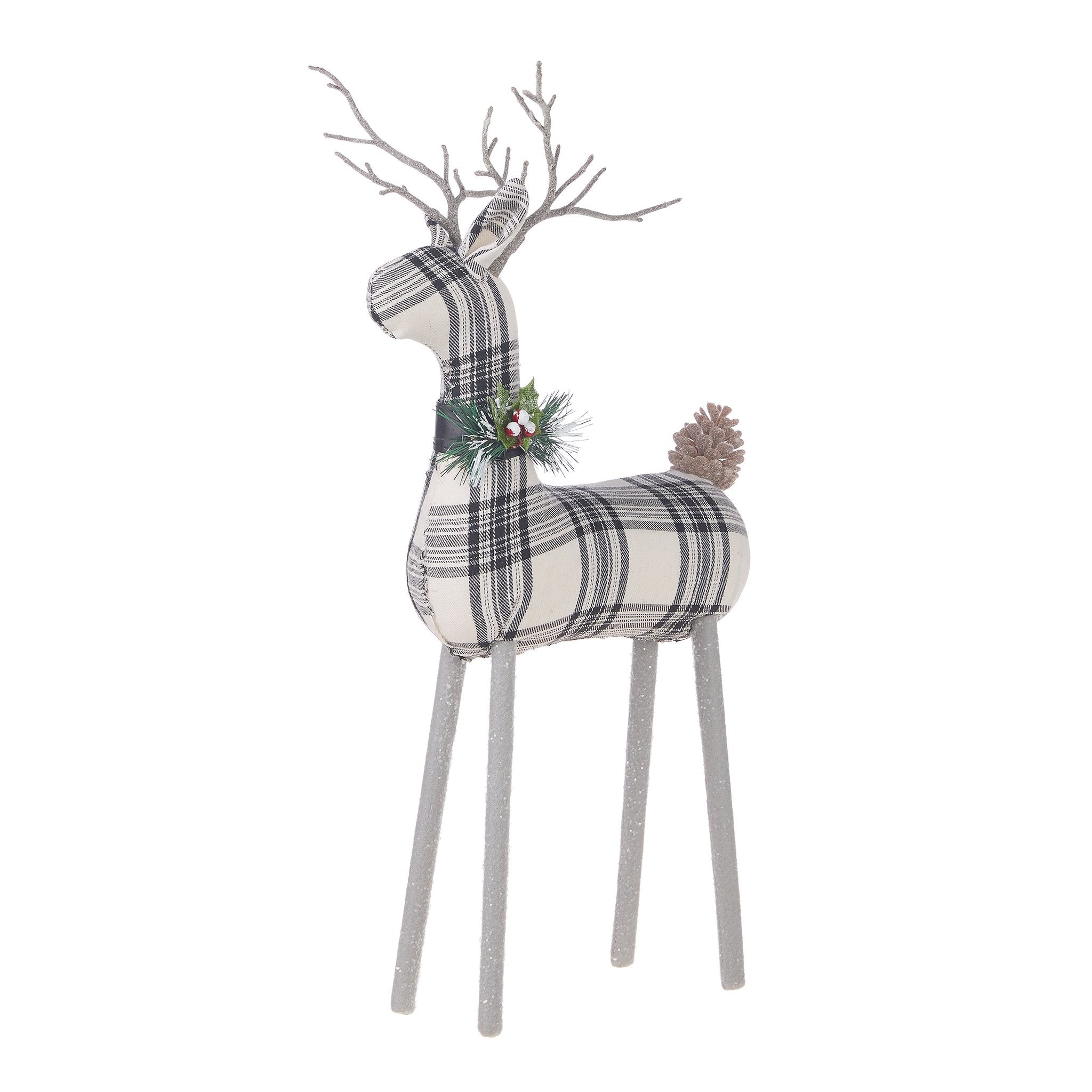 Venado A Cuadros Winter Botanicals 19.5" RAZ Imports 4016133 048893161187