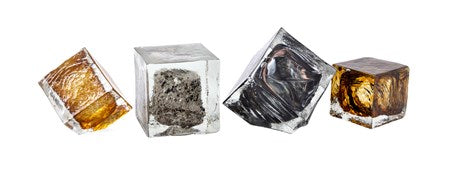 NK Cubic Art Glass Decors - Set of 4