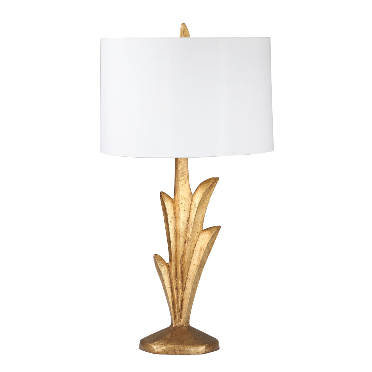 LÁMPARA DE MESA GOLD RESIN 29" LEAF T