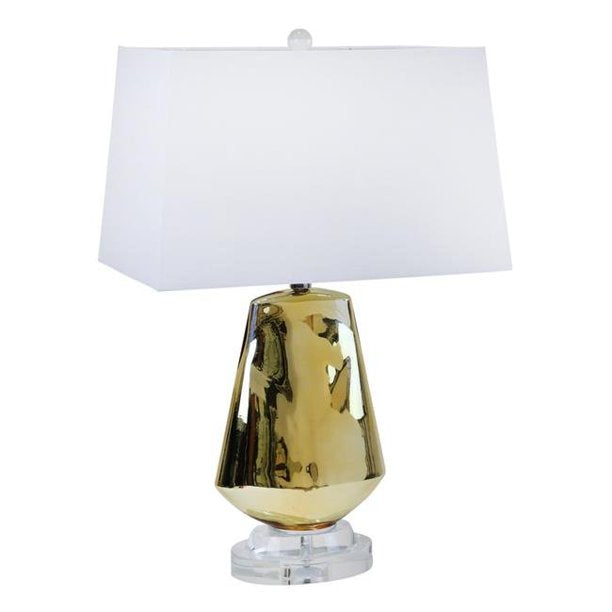 LÁMPARA DE MESA GLASS 26" DIAMOND GOLD