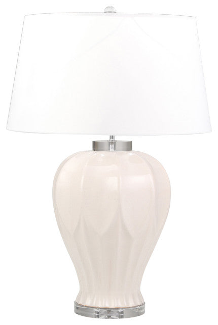 LÁMPARA DE MESA 27" TEXTURED CREAM