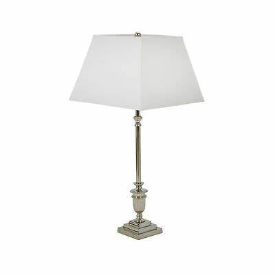 LÁMPARA DE MESA ALUM 19" SQ BASE