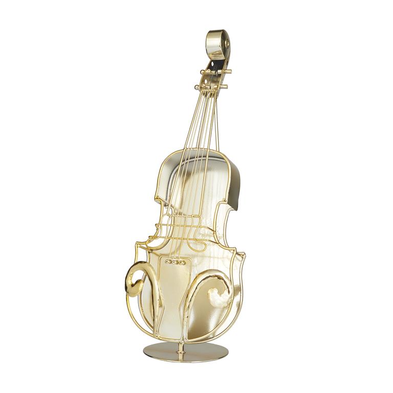 Gold Metal Contemporary Decorative Objects, 8" x 9" x 23"