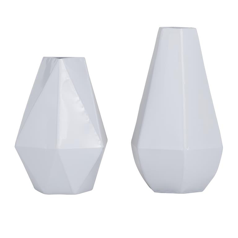 Jarrones Metal Gris 2pz