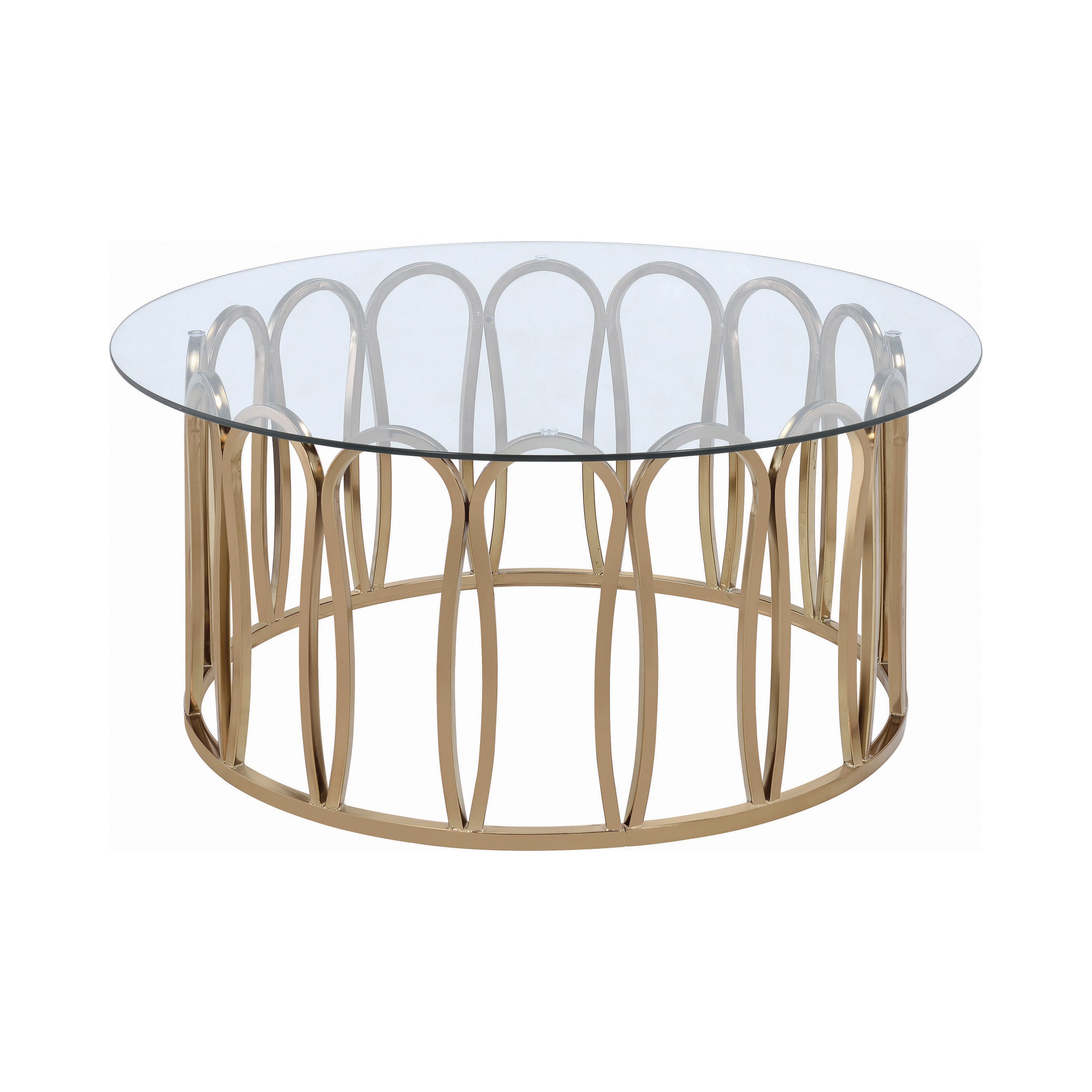 Mesa de centro MONETT D39.25", cromo chocolate