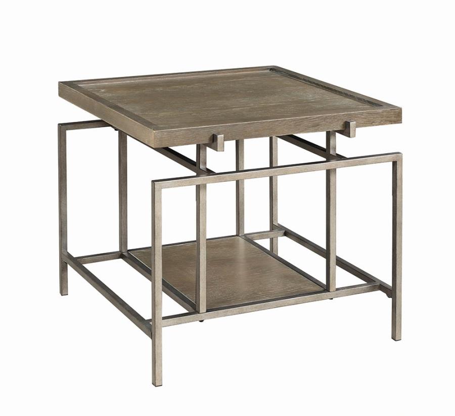 Mesa lateral SULLIVAN, madera y metal