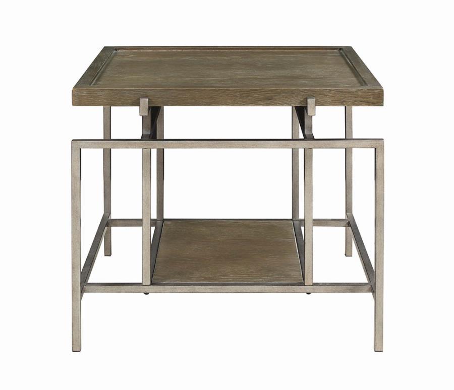 Mesa lateral SULLIVAN, madera y metal