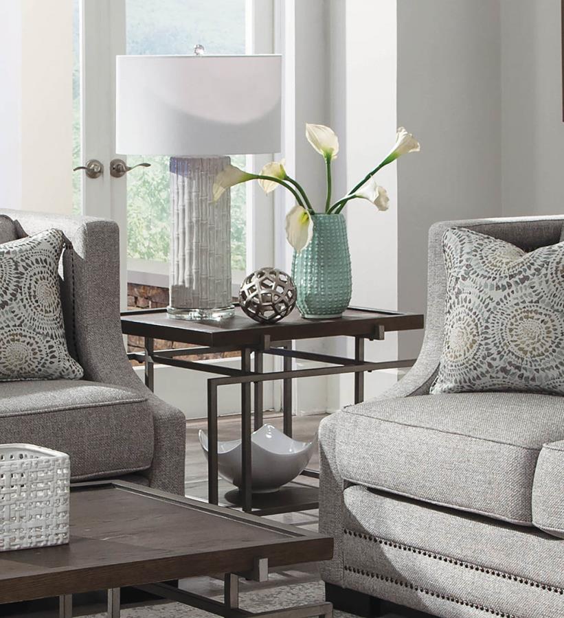 Mesa lateral SULLIVAN, madera y metal